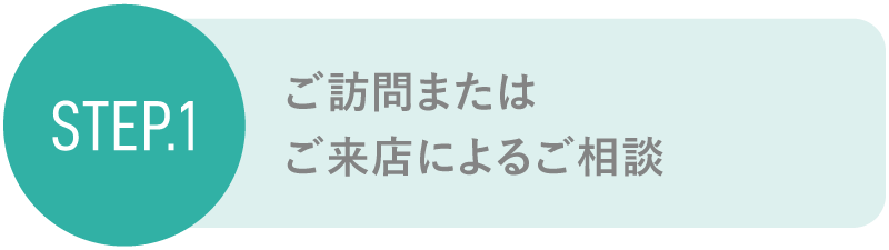 step1 ご訪問またはご来店によるご相談